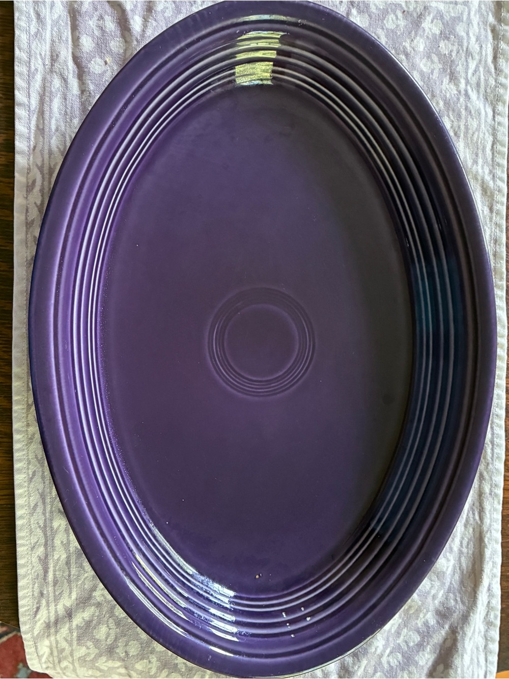 Purple Fiesta Ware Oval Serving Platter
